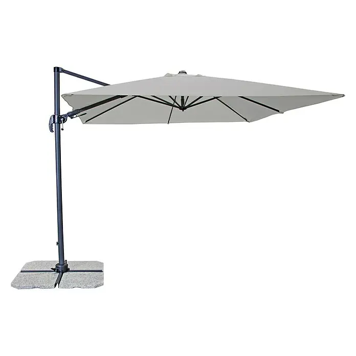 Derby Ravenna Pendelschirm Ax - Hellgrau, L x B: 268 x 268 cm - Vorderansicht