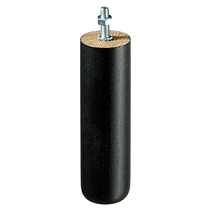Hettich Möbelfuß-Set Hamburg - Ø x L: 45 x 150 mm, Traglast: 50 kg, Schwarz, 4 Stk. - Vorderansicht
