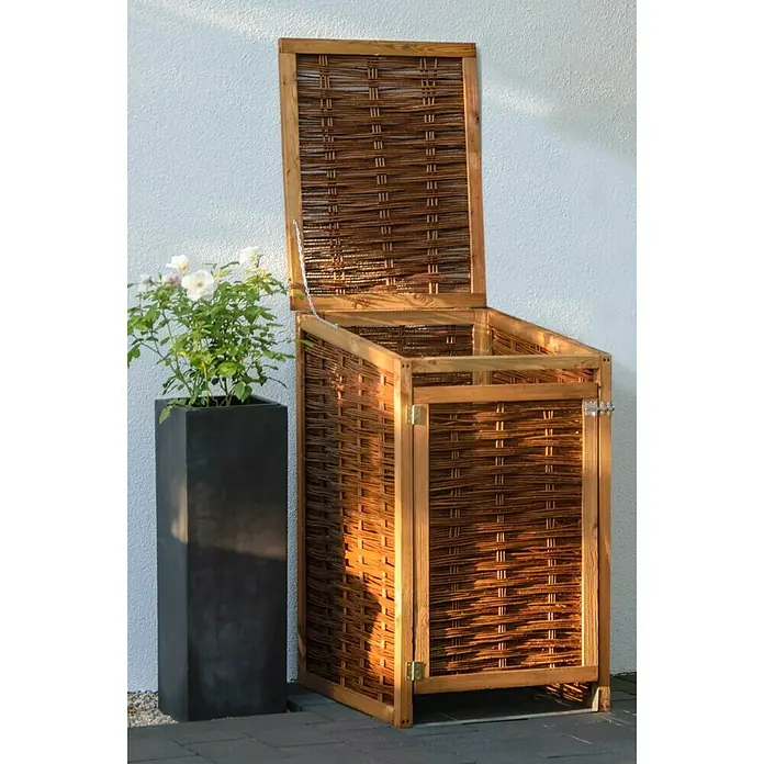Dobar Mülltonnenbox Verkleidung - 60 x 80 x 115 cm, Geeignet für: 1 Mülltonne - Stimmungsaufnahme