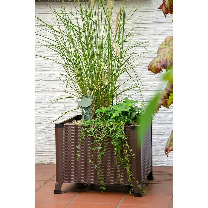 Dobar Pflanzkübel eckig - 45 x 45 x 36,8 cm, Stahl - Stimmungsaufnahme
