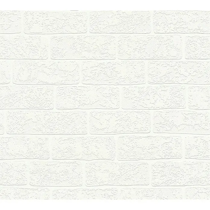 AS Creation Best Of Wood&Stone 2 Vliestapete Ziegel - Weiß, Steinoptik, 10,05 x 0,53 m - Detailaufnahme