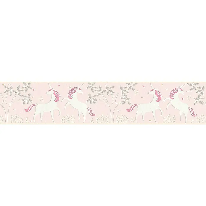 AS Creation Boys And Girls 6 Tapetenborte Einhorn - Rosa, Motiv, 5 x 0,13 m, Vlies - Detailaufnahme