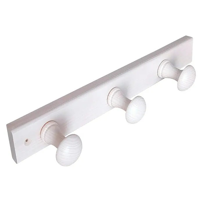 Nesu Perchero 9903 Decapado - L x An x Al: 35,8 x 5 x 7,2 cm, Madera, Blanco