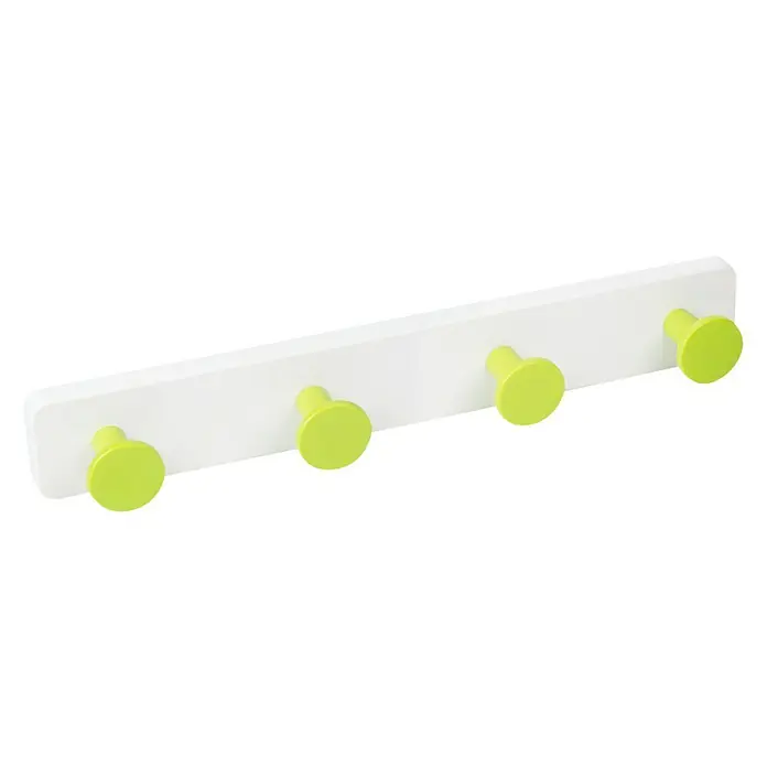 Nesu Perchero 9062 - L x An x Al: 41 x 6 x 5,5 cm, Plástico, Blanco/Verde