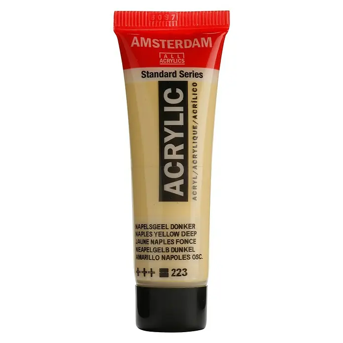 Talens Amsterdam Pintura acrílica Standard - Amarillo Nápoles oscuro, 20 ml, Tubo