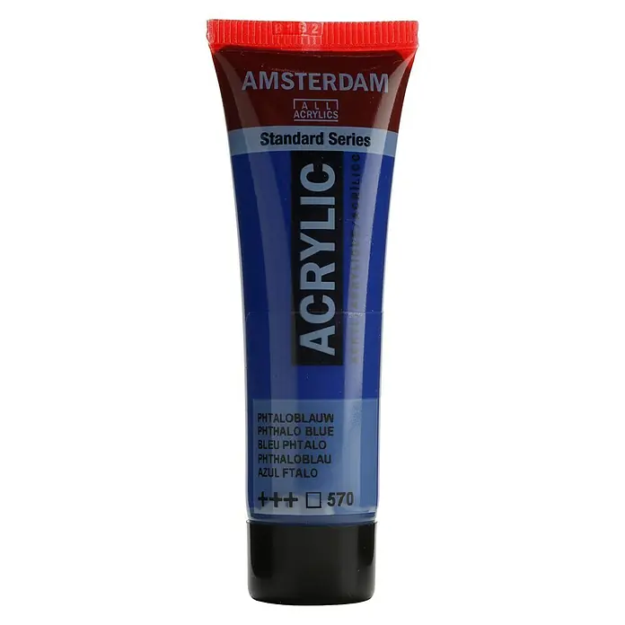 Talens Amsterdam Pintura acrílica Standard - Azul ftalo, 20 ml, Tubo