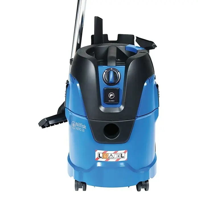 Nilfisk Nass-Trockensauger Aero 26-2L PC - 1.500 W, Behältervolumen: 25 l, Staubklasse: L - Vorderansicht