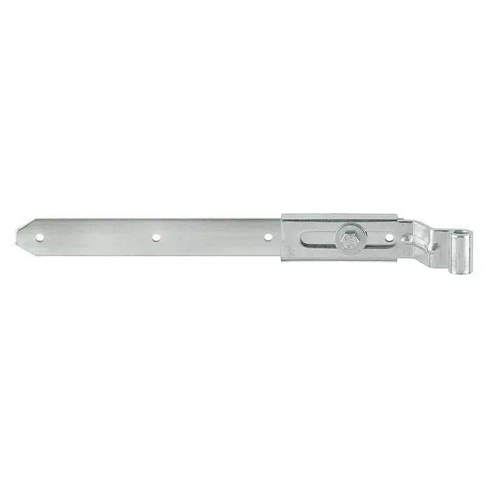 Stabilit Ladenband - L x B x H: 500 x 40 x 5 mm, Stärke: 5 mm, Verstellbar: 0 mm - 30 mm, Verzinkt - Vorderansicht