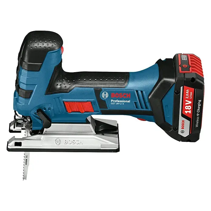 Bosch Professional Akku-Stichsäge GST 18 V-LI L-Boxx - 18 V, 2 Akkus, 4 Ah - Linke Seitenansicht