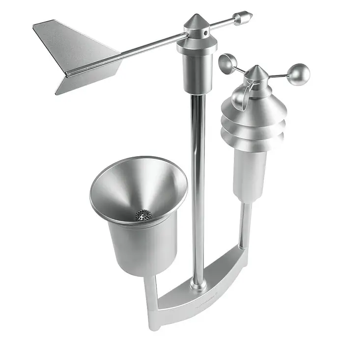 Homematic IP Funk-Wettersensor Pro - Batteriebetrieben, 15 x 40 x 65 cm, Edelstahl - Ansicht von oben
