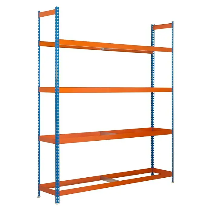 Simonrack Simonauto Estantería para neumáticos Autoforte - L x An x Al: 45 x 150 x 250 cm, Capacidad de carga: 300 kg/balda, Número de baldas: 4 ud., Azul/Naranja