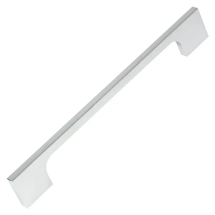 Nesu Tirador para muebles 876001 - L x An x Al: 18 x 0,7 x 2,5 cm, Acero, Cromado, Cromo, Distancia entre orificios: 160 mm