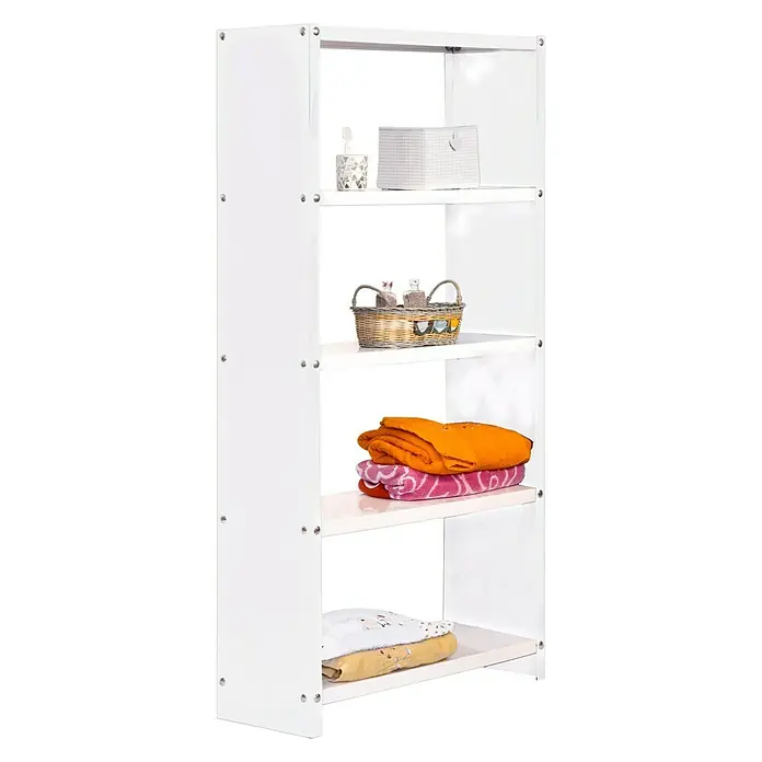 Simonrack Simonhome Estantería metálica Habitat Color Plus - L x An x Al: 30 x 80 x 160 cm, Capacidad de carga: 100 kg/balda, Número de baldas: 5 ud., Blanco