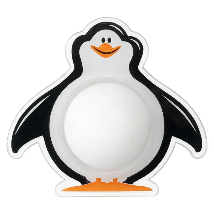 Inofix Tope de puerta infantil Pingüino - Plástico, Blanco/Negro