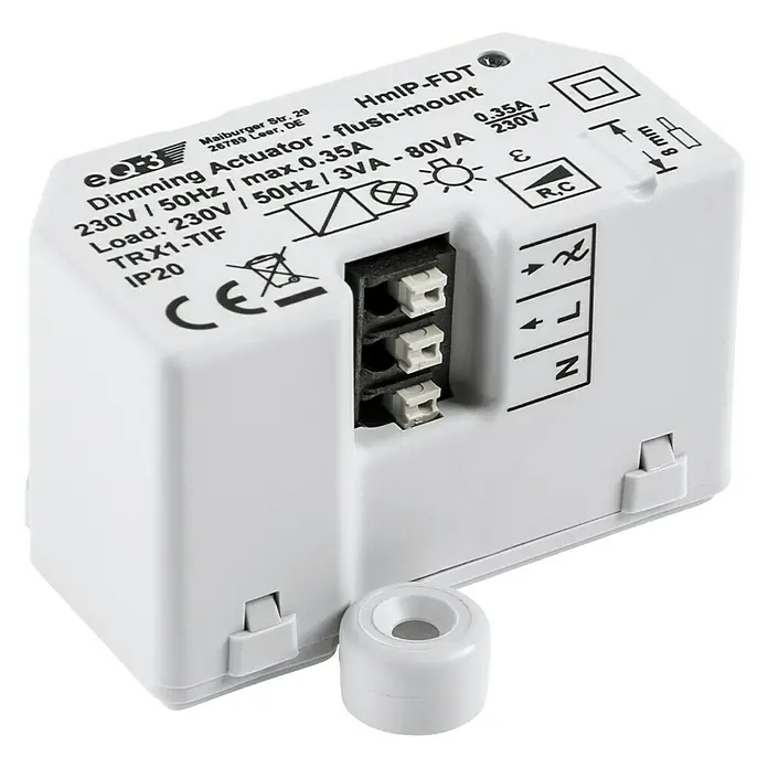 Homematic IP Phasenabschnittdimmer-Einsatz HmIP-FDT - 41 x 54 x 33 mm, Unterputz - Rechte Seitenansicht