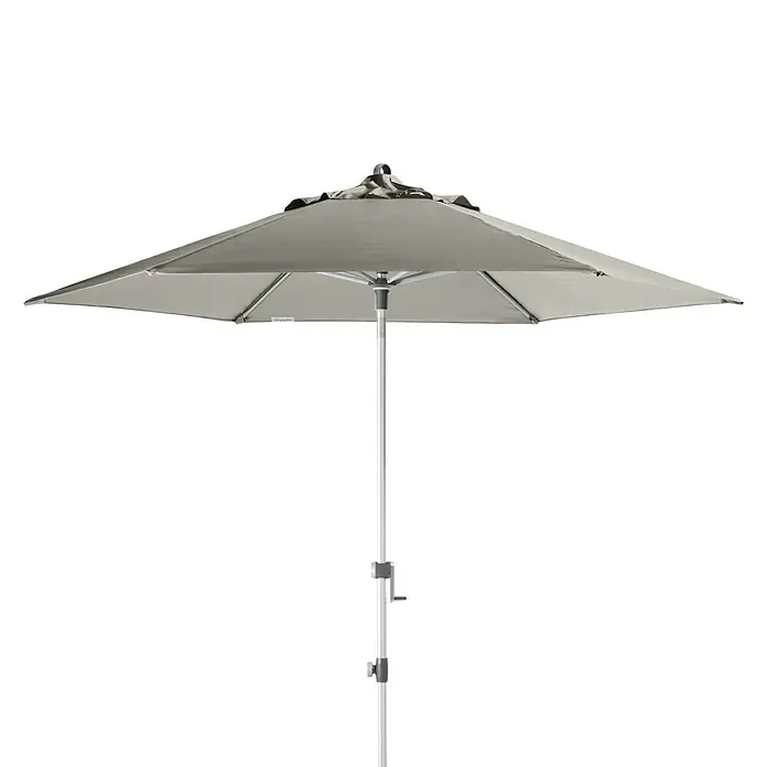 Doppler Expert Kurbelschirm Auto Tilt - Hellgrau, Durchmesser: 280 cm - Linke Seitenansicht