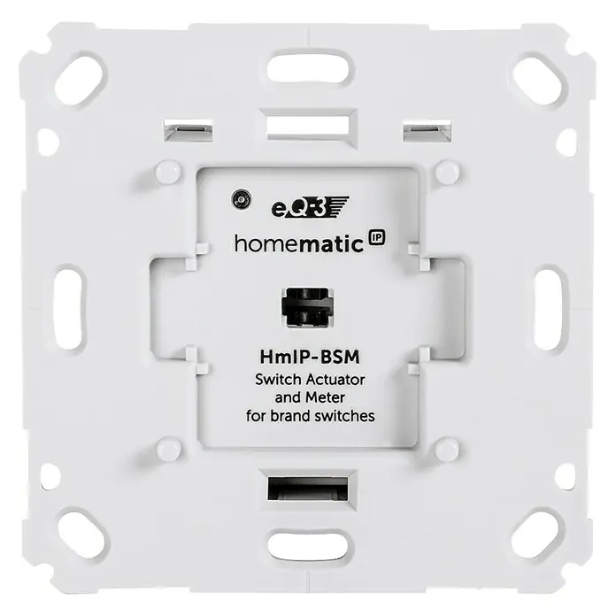 Homematic IP Funkschalter Messgerät - 230 V/50 Hz, 5 A, Max. Anschlussleistung: 1.150 W - Vorderansicht