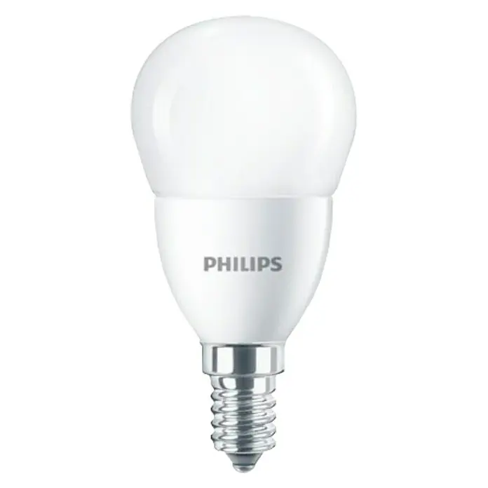 Philips Bombilla LED Esférica - 6 uds., E27, 5,5 W, Color de luz: Blanco cálido, No regulable