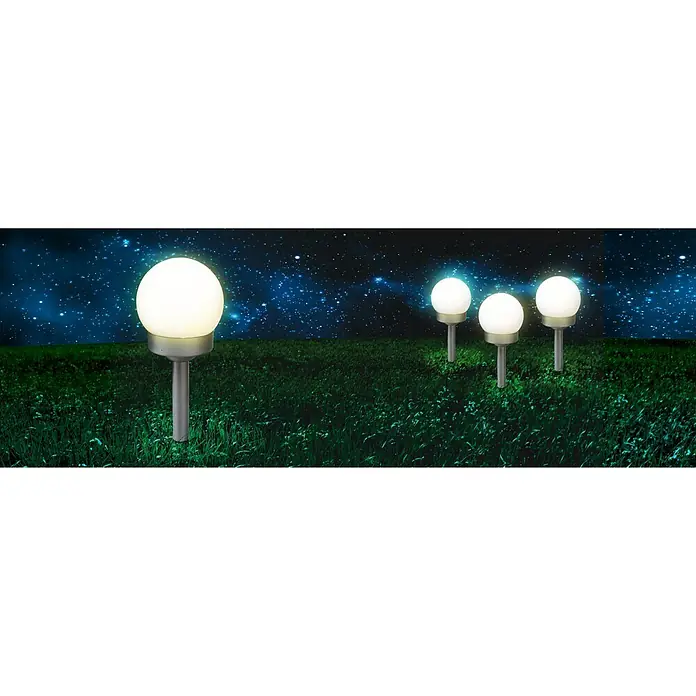Globo Solar-Kugelleuchte - Erdspieß, Ø x H: 10 x 39 cm, LED