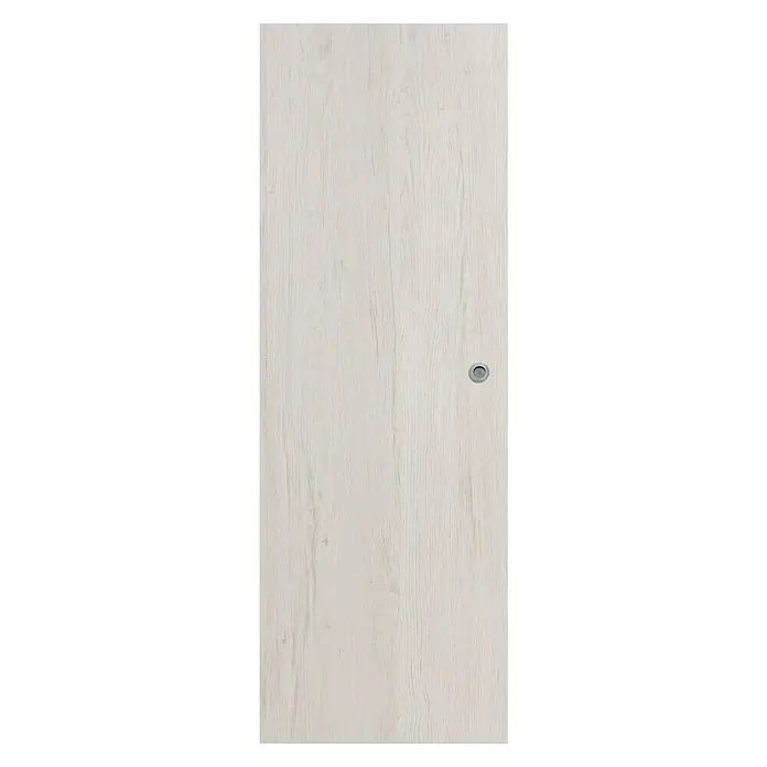 Solid Elements Puerta corredera de madera vinílica Quebec con uñero - 62,5 x 203 cm, Blanco/gris, Alveolar
