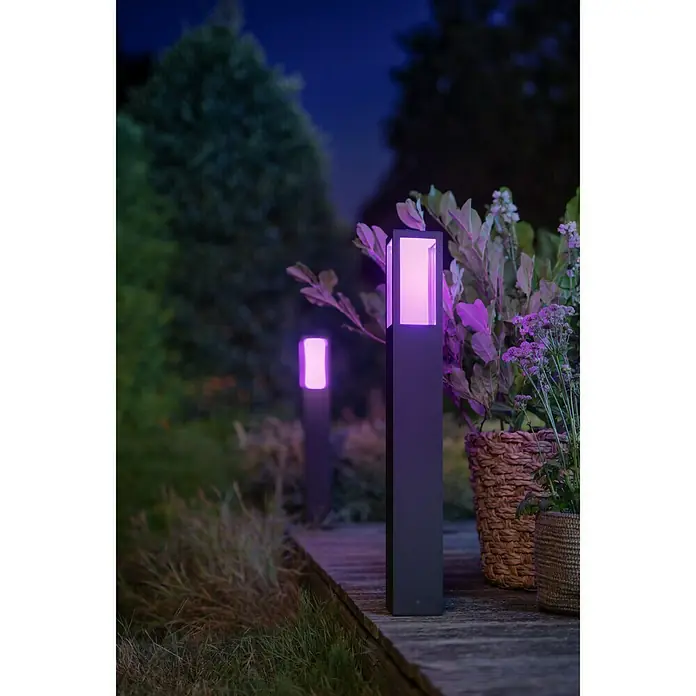 Philips Hue LED-Wegeleuchte White & Color Ambiance Impress - 77 cm, Aluminium, Lichtfarbe: Mehrfarbig