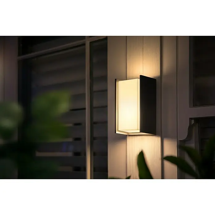 Philips Hue LED-Außenwandleuchte Turaco - 9,5 W, 10,1 x 11,8 x 21,2 cm, Anthrazit, IP44