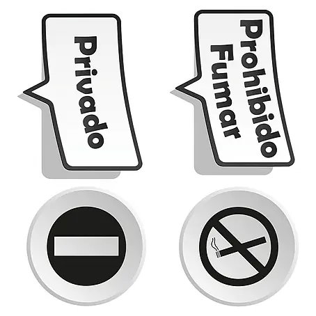 Adhesivos decorativos Privado Prohibido Fumar modern