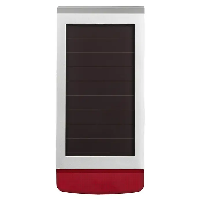 Homematic IP Alarmsirene HmIP-ASIR-O - Solarbetrieben, Alarmsignal: 100 dB, 8,7 x 11 x 23 cm - Vorderansicht