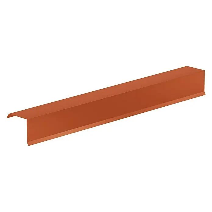 Sarei Piccolo Ortgangprofil - Zuschnittbreite: 225 mm, Länge: 2.000 mm, Aluminium, Ziegelrot - Linke Seitenansicht