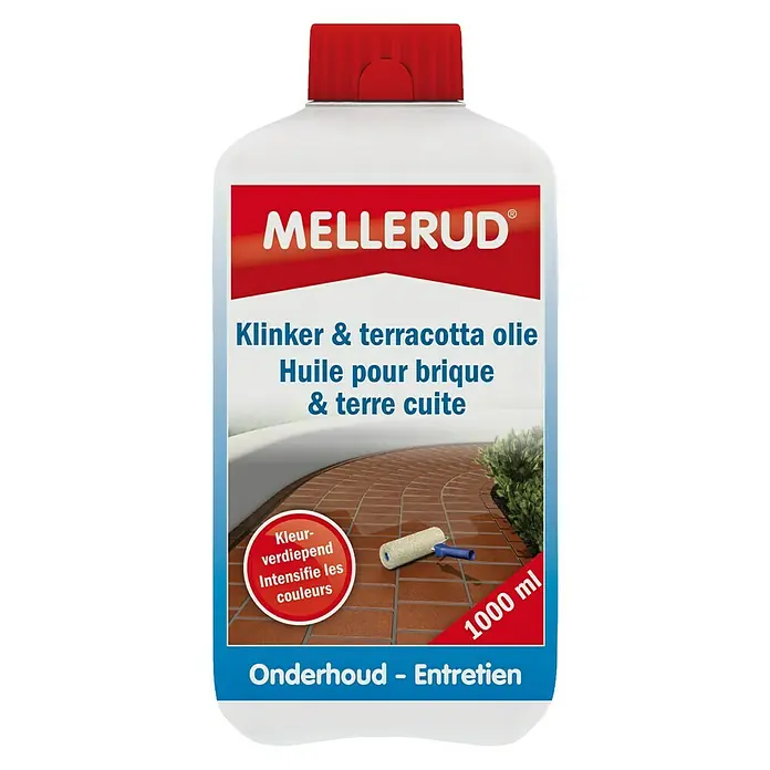 Mellerud Steen- en tegelonderhoud Klinker- en terracotta olie - 1 l, Fles met kindveilige sluiting