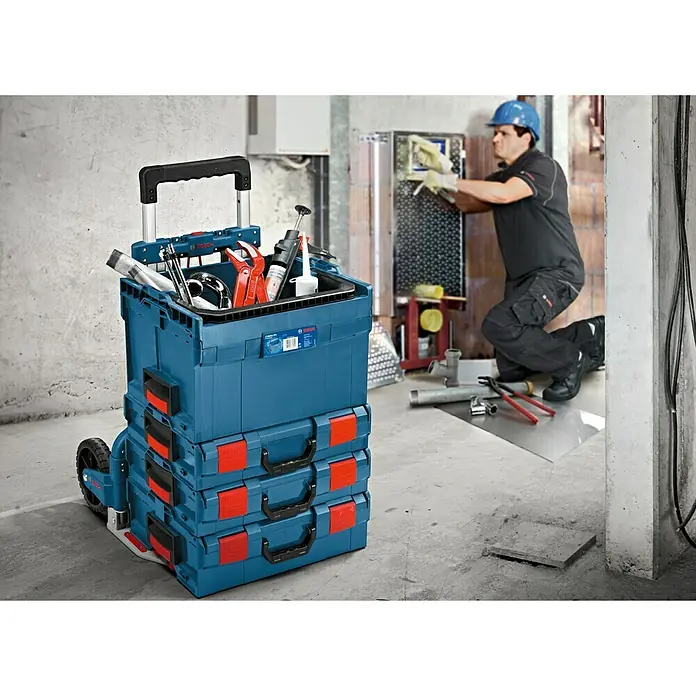 Bosch Professional Klappsackkarre Alu-Caddy - Material: ABS, Passend für: Bosch Professional Werkzeugkoffer L-BOXX - Stimmungsaufnahme