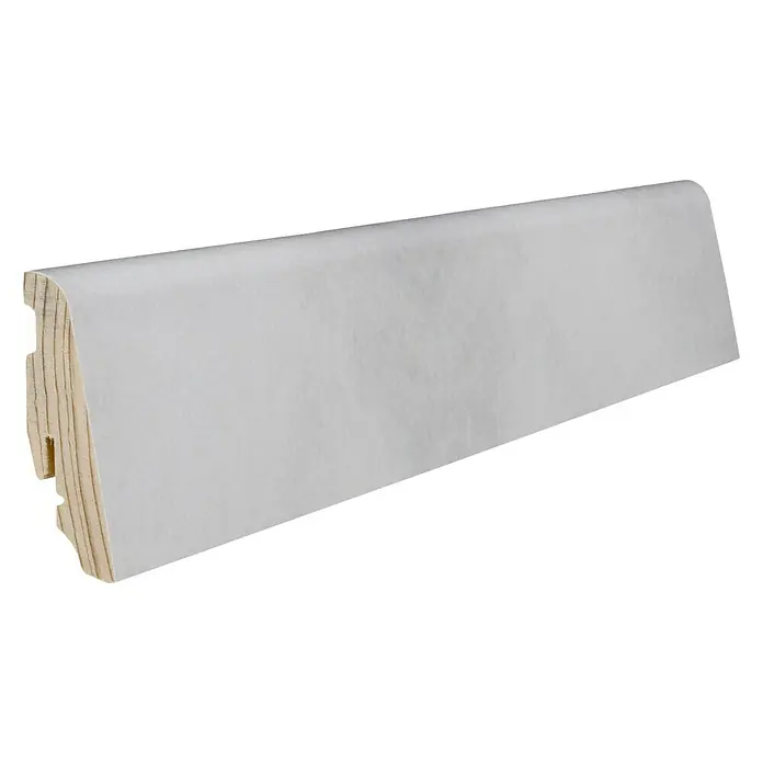 Living by Haro Sockelleiste Beton Hellgrau - 2,2 m x 19 mm x 58 mm, Gerade - Linke Seitenansicht