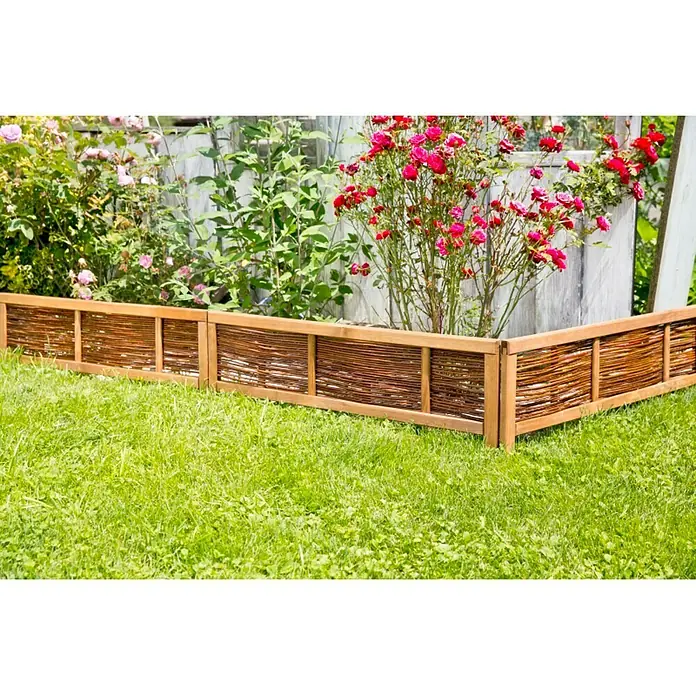 Windhager Beeteinfassung Weide gerahmt - L x H: 100 x 36 cm, Natur