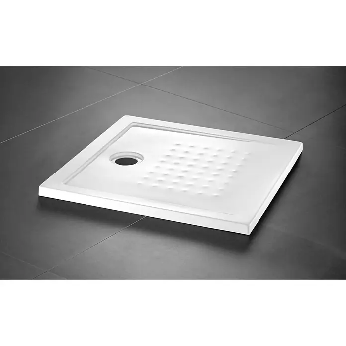 Plato de ducha Carter - L x An: 80 x 80 cm, Blanco