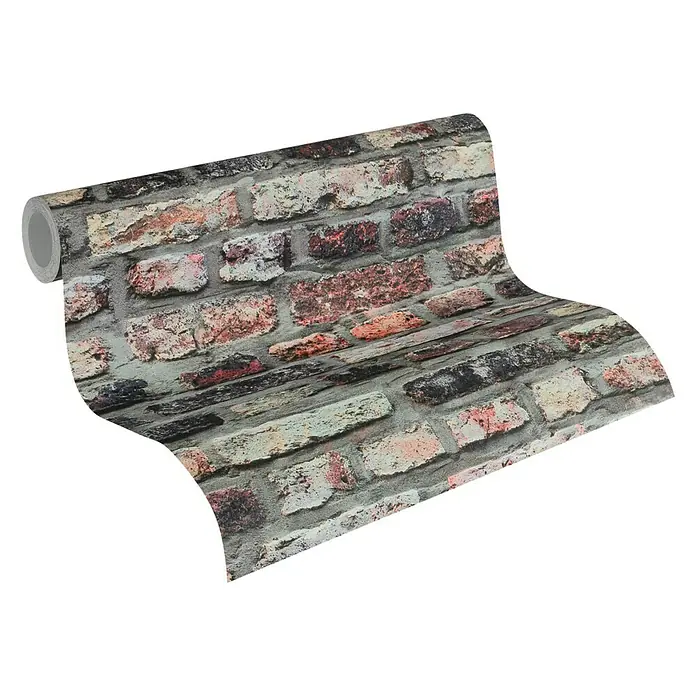 AS Creation Il Decoro Vliestapete Steine - Grau/Rot, Steinoptik, 10,05 x 0,53 m - Ansicht von oben
