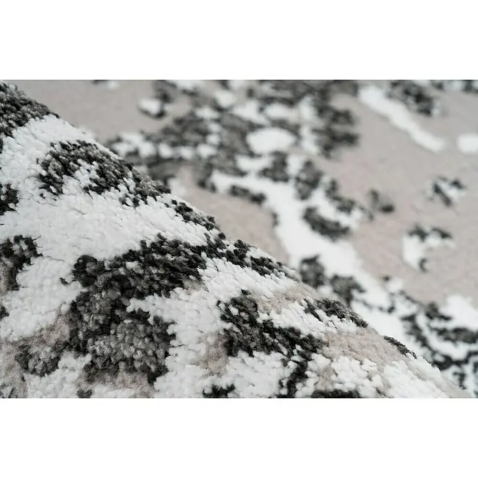 Kayoom Kurzflorteppich Broadway - Grau, 150 x 80 cm, 100 % Polypropylen - Detailaufnahme