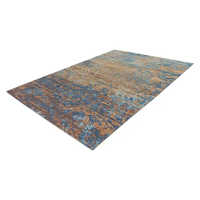 Kayoom Flachgewebeteppich Blaze - Multi/Blau, 230 x 155 cm, 74 % Polyester, 25 % Baumwolle, 1 % Latex - Rechte Seitenansicht