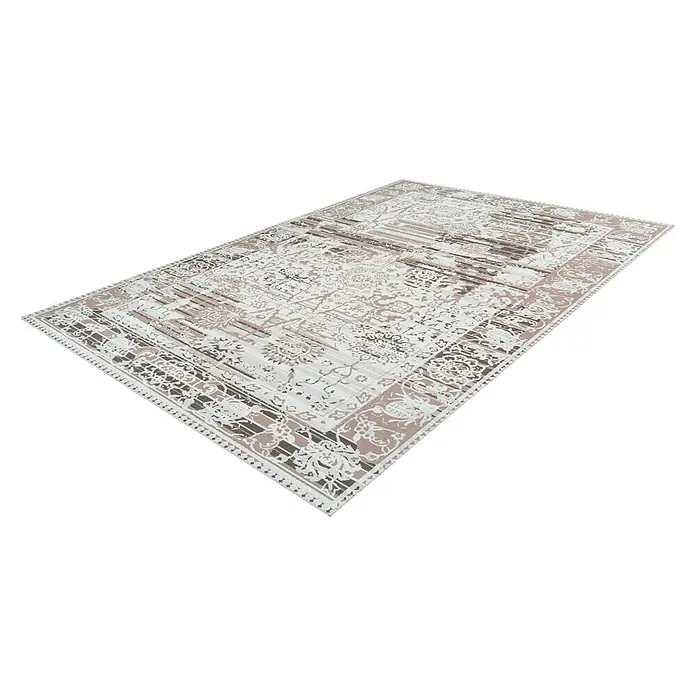 Kayoom Flachgewebeteppich Galaxy - Beige/Braun, 240 x 170 cm, 100 % Polyester - Rechte Seitenansicht