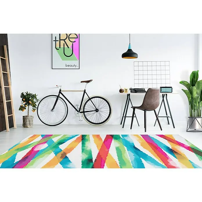 Kayoom Flachgewebeteppich Galaxy - Bunt, 240 x 170 cm, 100 % Polyester - Stimmungsaufnahme