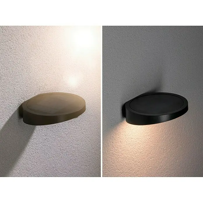 Paulmann Ryse LED-Solar-Außenwandleuchte - Bewegungsmelder, 1,2 W, Material: Kunststoff, Warmweiß, Anthrazit