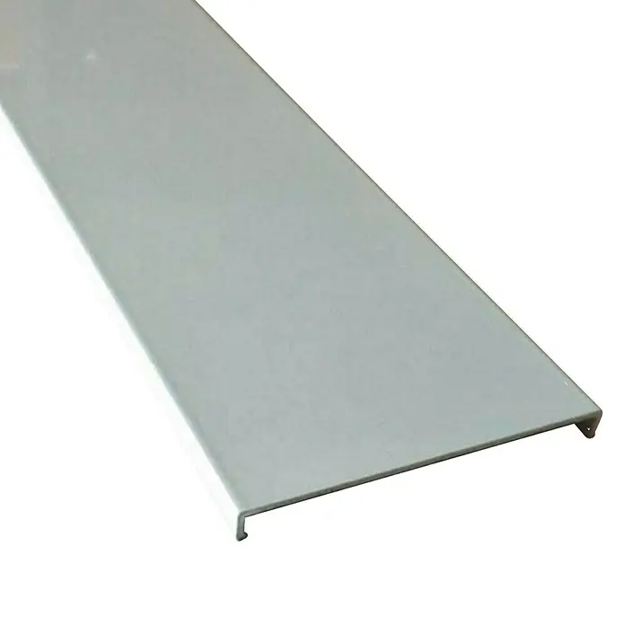 Perfil de bloques de vidrio recto - Blanco, 200 x 8 cm, Material: Aluminio