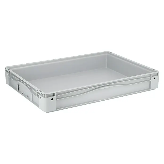 Surplus Systems Eurobox - L x B x H: 80 x 60 x 12 cm, Kunststoff, Grau