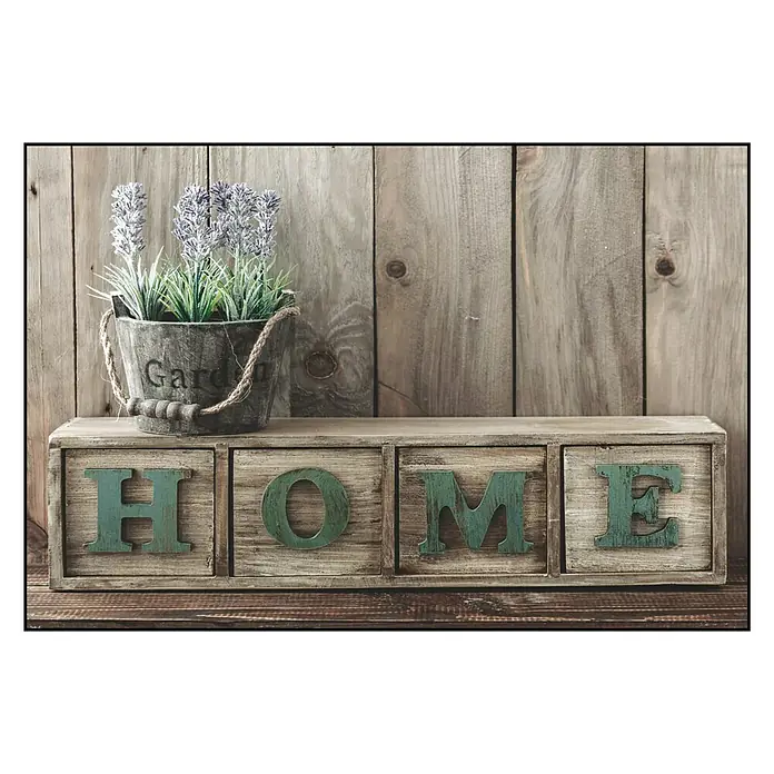 Cuadro de vidrio Casa - Home, An x Al: 90 x 60 cm