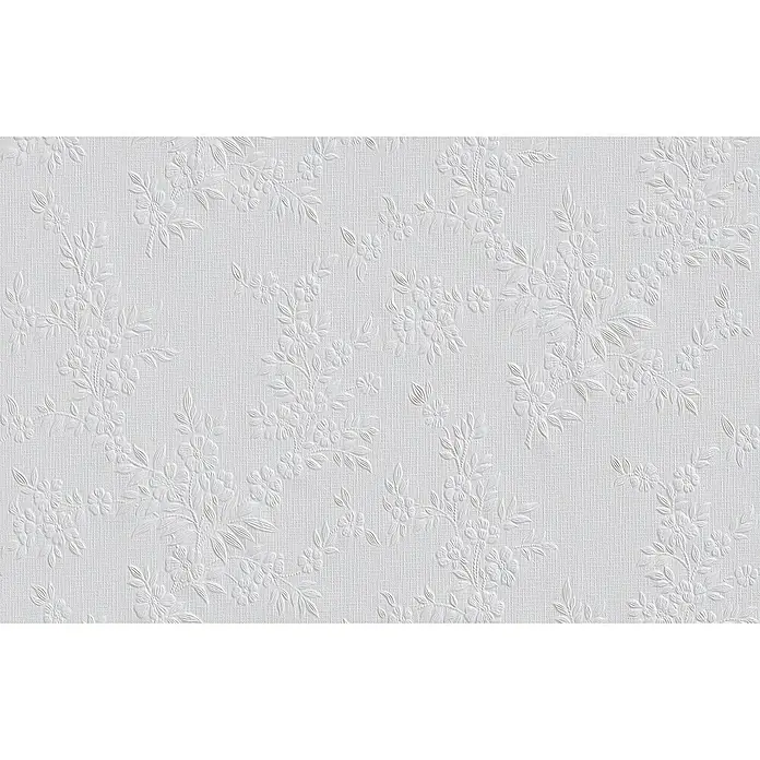 Erfurt Papiertapete Novaboss 341 - Weiß, Floral, 10,05 x 0,53 m - Detailaufnahme