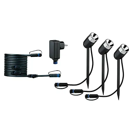 Paulmann Plug & Shine LED-Gartenspot-Set Pike