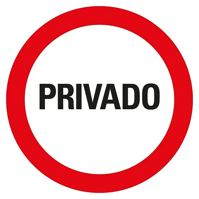 Pickup Señal de prohibición - Diámetro: 30 cm, Privado