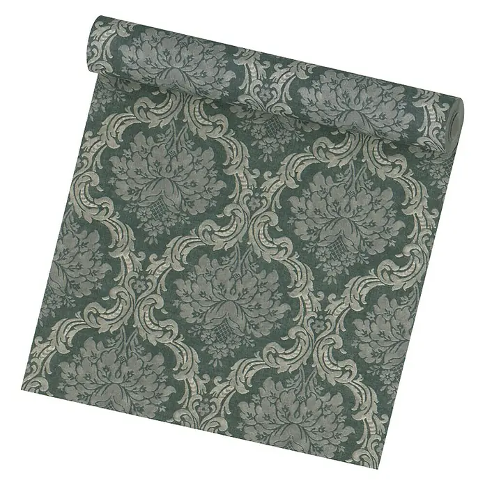 AS Creation Vliestapete Paradise Garden - Schwarz, Ornament, 10,05 x 0,53 m - Vorderansicht