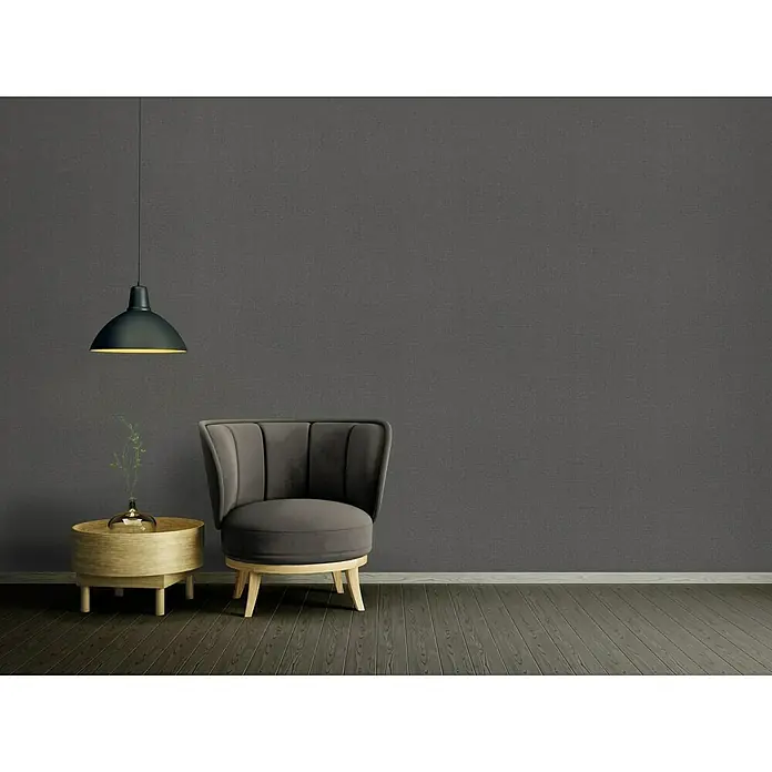 AS Creation Character Vliestapete Meliert - Schwarz/Braun, Uni, 10,05 x 0,53 m - Stimmungsaufnahme