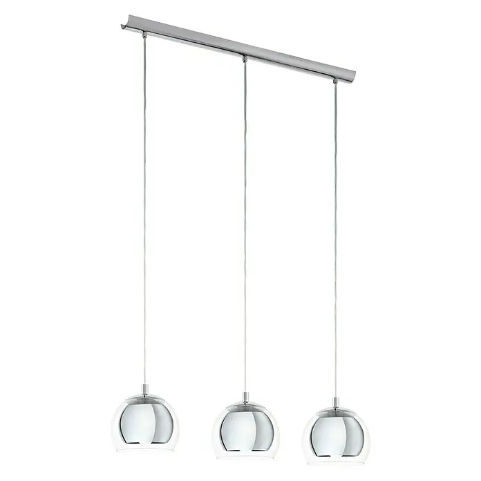 Eglo Okrugla viseća svjetiljka - Visina: 110 cm, Krom, 120 W - Pogled sprijeda