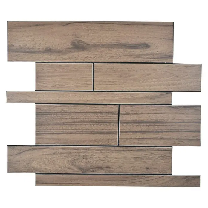 Selbstklebemosaik SAM 4GV52WDL - 30 x 30 cm, Metall, Braun - Vorderansicht